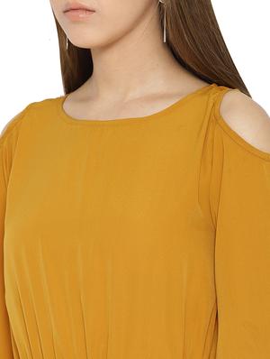 cold shoulder drawstring jumpsuit - 15825149 - Standard Image - 4