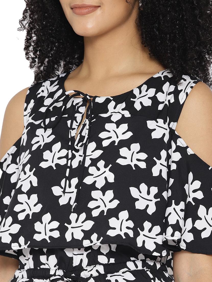 cold shoulder drawsstring jumpsuit - 15825153 - Zoom Image - 4