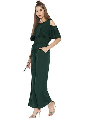 cold shoulder drawstring jumpsuit - 15825155 - Standard Image - 2