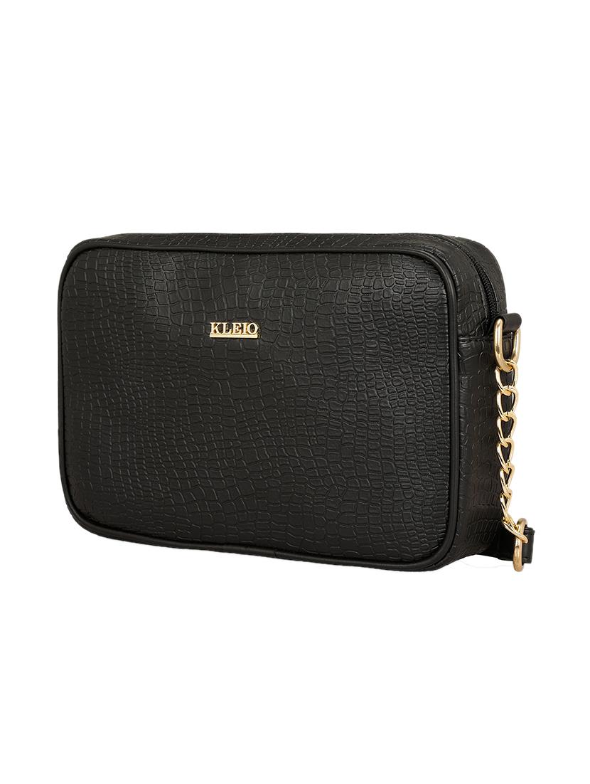 black leatherette (pu) regular sling bag - 15825990 - Zoom Image - 2