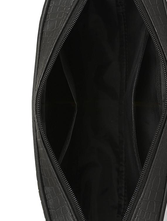 black leatherette (pu) regular sling bag - 15825990 - Zoom Image - 3