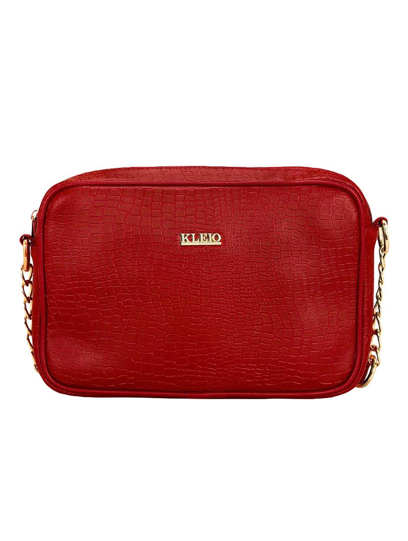 red leatherette (pu) regular sling bag - 15825993 - Zoom Image - 1