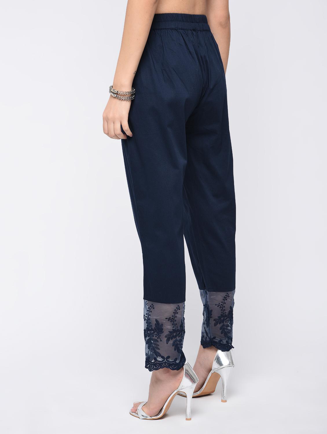 embroidered straight tapered pant - 15826004 - Zoom Image - 2