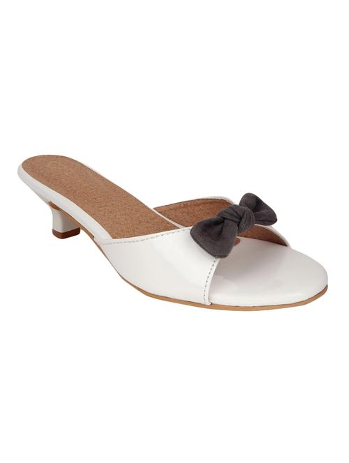 white slip on sandals - 15826416 - Standard Image - 1