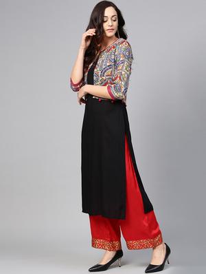 solid straight kurta - 15827708 - Standard Image - 2