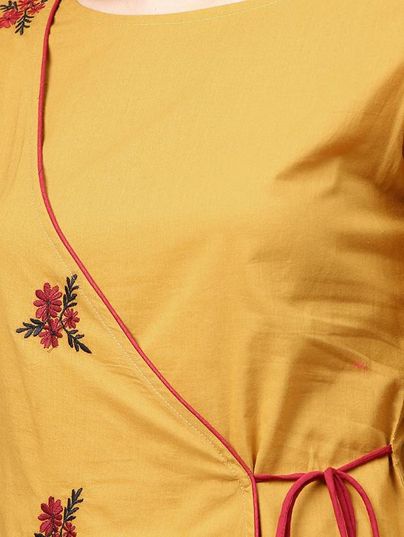 floral printed a-line kurta - 15827720 - Zoom Image - 4