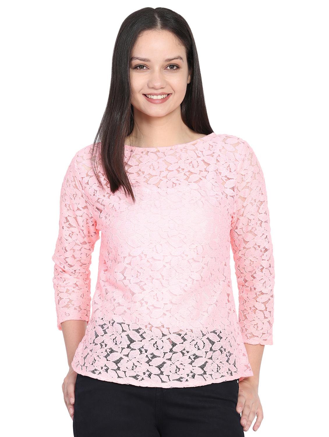 laced boat neck top - 15827770 - Zoom Image - 1