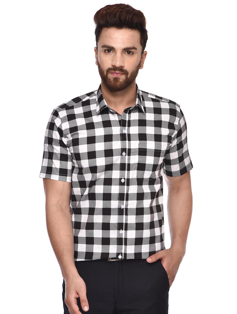 black checkered casual shirt - 15829391 - Zoom Image - 1