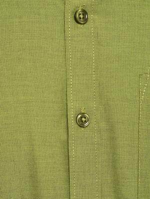 olive green self design casual shirt - 15829396 - Standard Image - 5