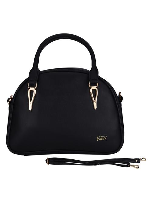 black leatherette (pu) regular handbag - 15829689 - Standard Image - 1