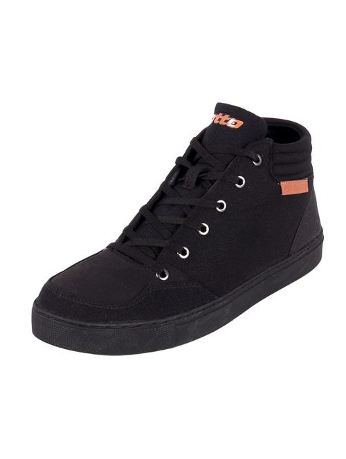 black Canvas lace up sneakers - 15830600 - Standard Image - 1