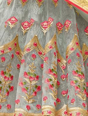 embroidered unstitched kalidaar suit - 15831795 - Standard Image - 3