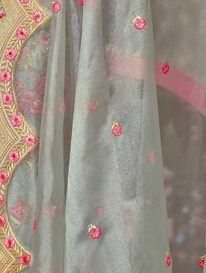 embroidered unstitched kalidaar suit - 15831795 - Standard Image - 4