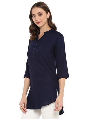 solid straight kurti - 15831883 - Standard Image - 2