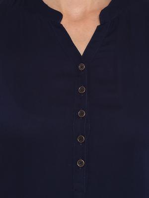 solid straight kurti - 15831883 - Standard Image - 5