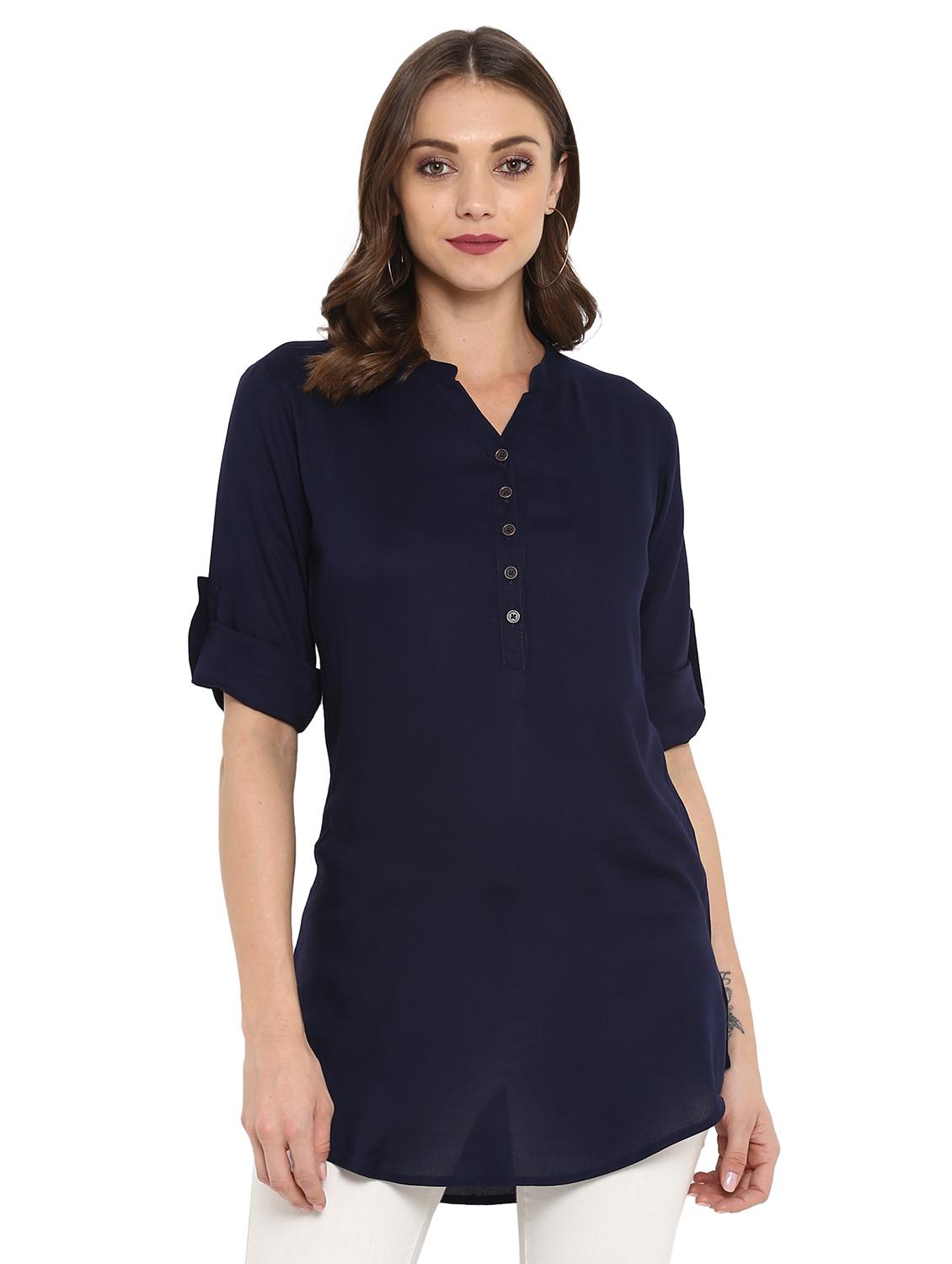 solid straight kurti - 15831883 - Zoom Image - 1