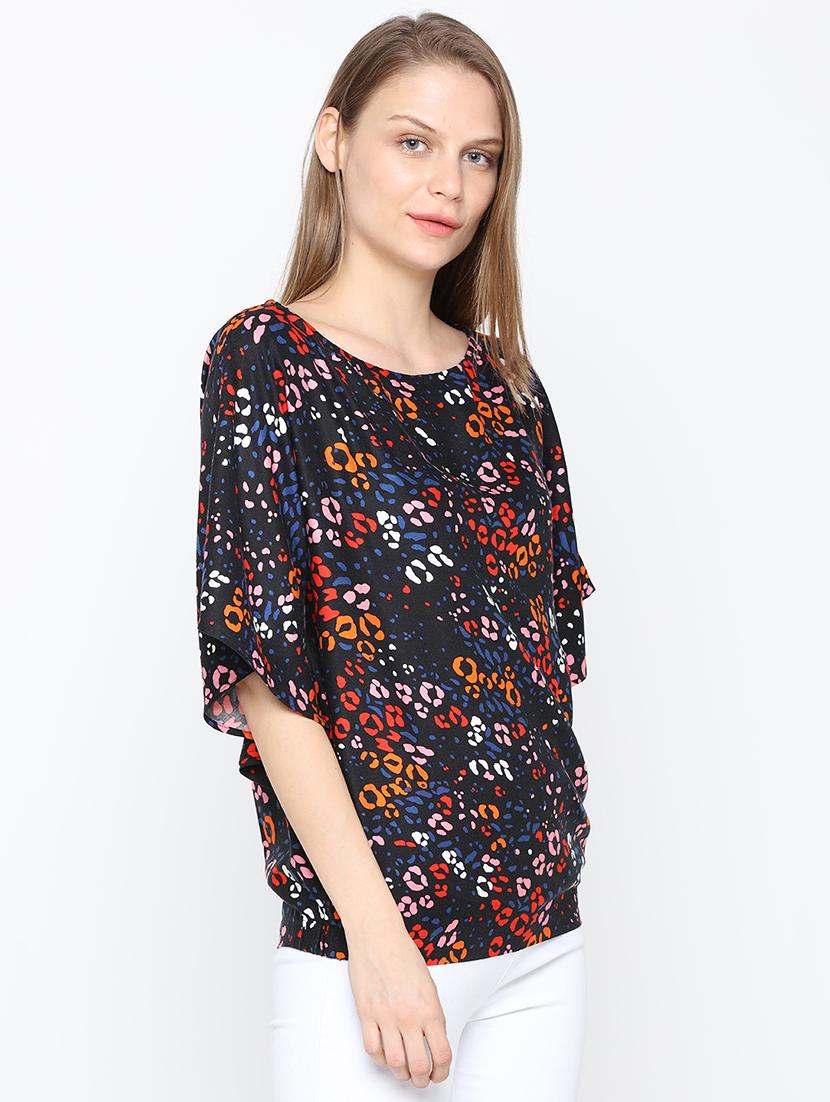 boat neck printed top - 15832058 - Zoom Image - 2