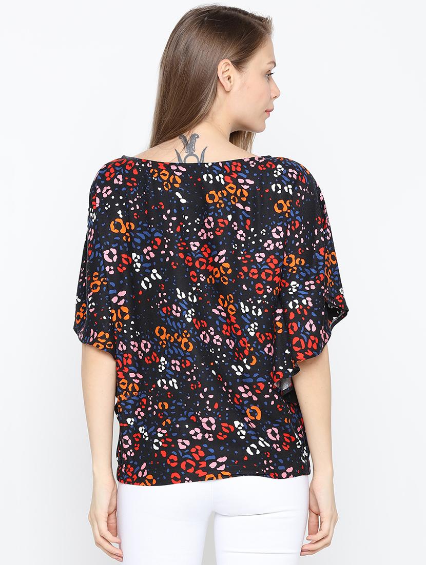 boat neck printed top - 15832058 - Zoom Image - 3