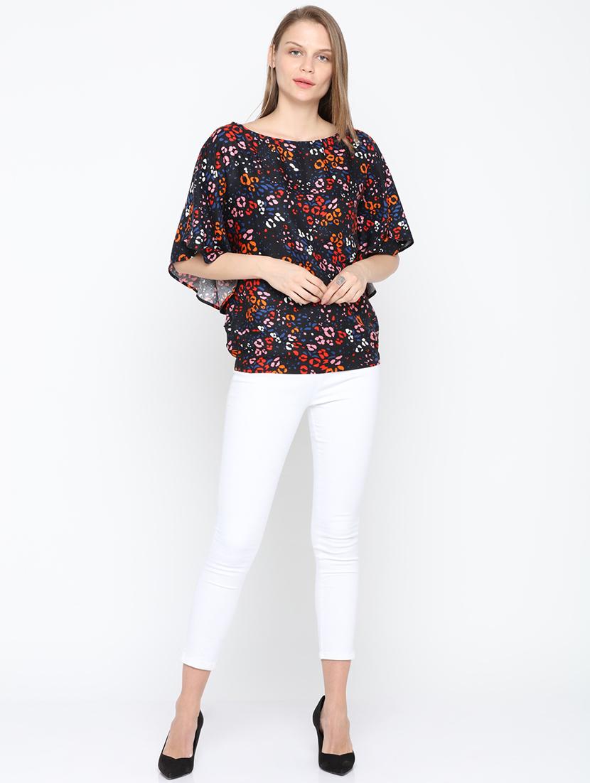 boat neck printed top - 15832058 - Zoom Image - 4
