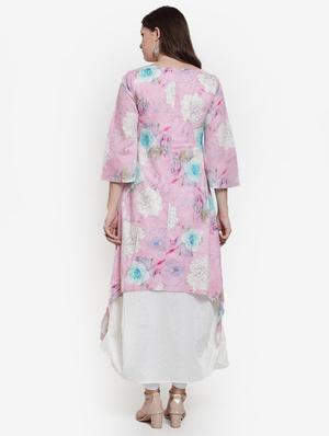 high low printed kurta - 15832343 - Standard Image - 3