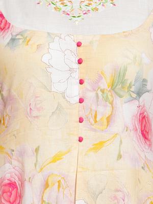 high low floral kurta - 15832344 - Standard Image - 4