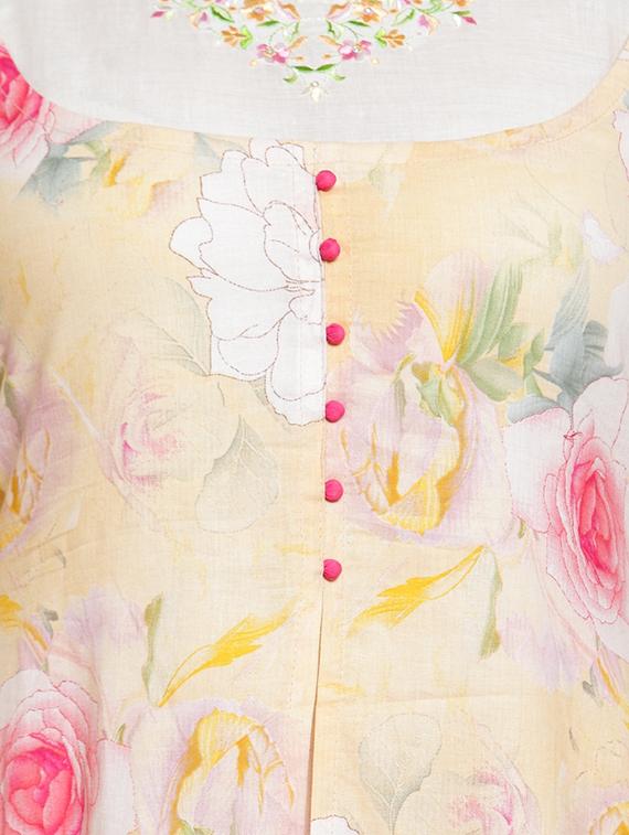 high low floral kurta - 15832344 - Zoom Image - 4