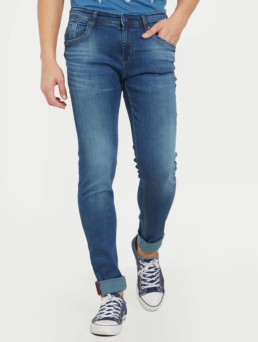 blue cotton washed jeans - 15832960 - Zoom Image - 1