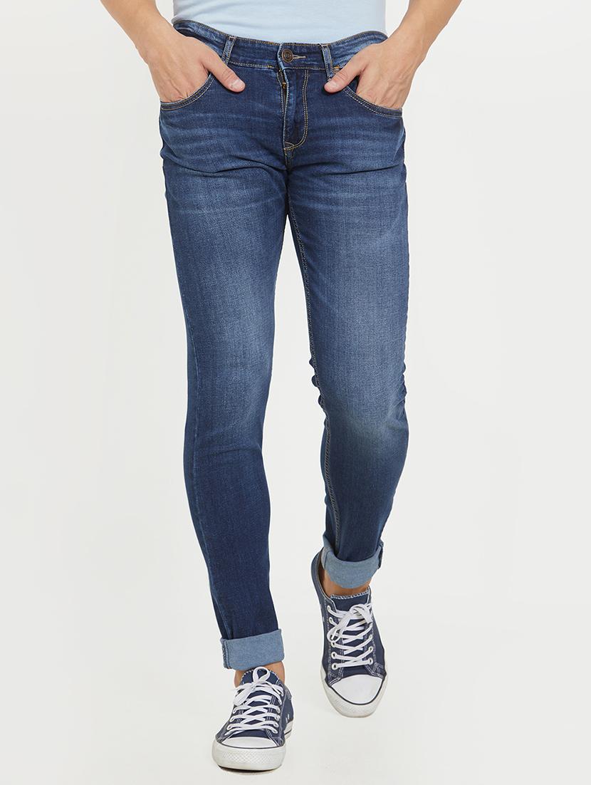 blue cotton washed jeans - 15832966 - Zoom Image - 1
