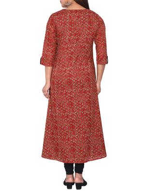 printed a-line kurta - 15833125 - Standard Image - 2