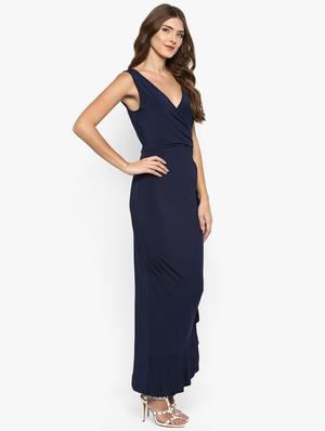 ruffle detail surplice maxi dress - 15833437 - Standard Image - 2
