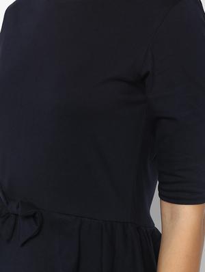 bow trim ruffle detail sheath dress - 15833459 - Standard Image - 4