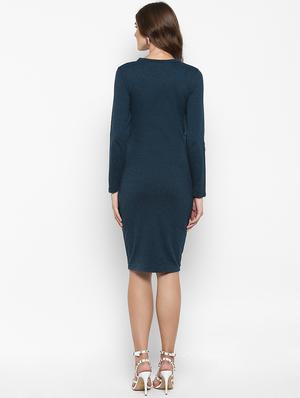 boat neck long sleeved pencil dress - 15833467 - Standard Image - 3