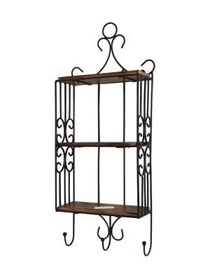 home decor 3 shelf book/ kitchen rack with cloth/cup hanger - 15833653 - Standard Image - 3
