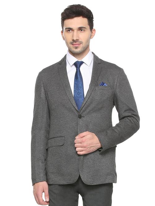 grey polyester formal blazer - 15833992 - Standard Image - 1