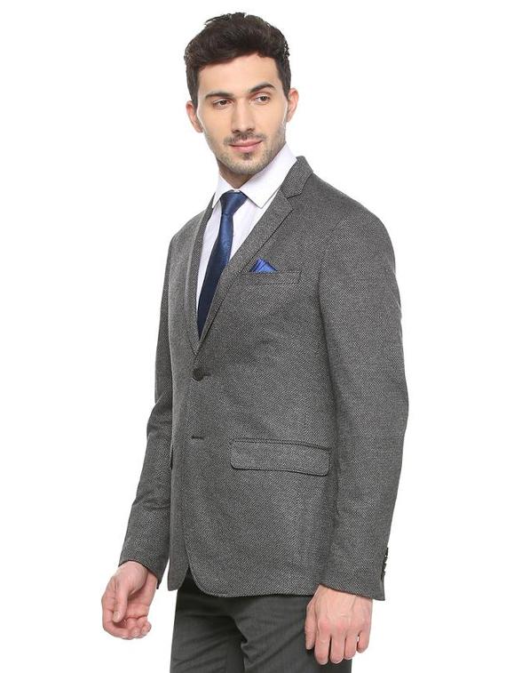 grey polyester formal blazer - 15833992 - Zoom Image - 2