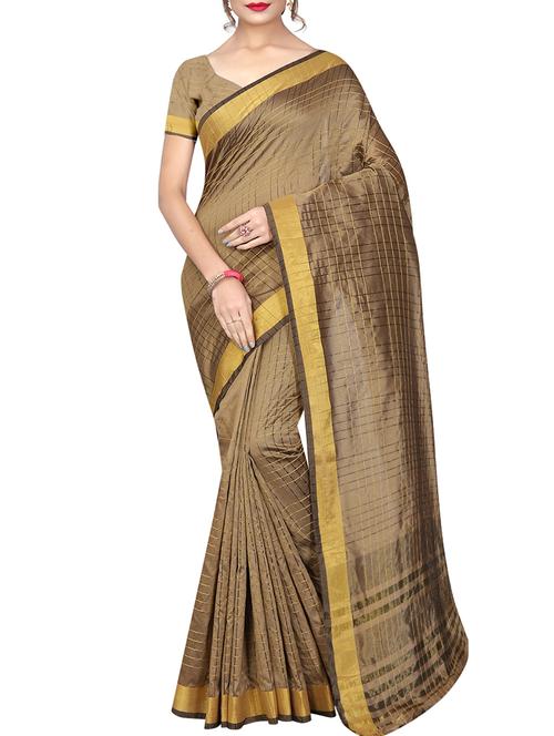 checkered maheshwari saree with blouse - 15834715 - Standard Image - 1