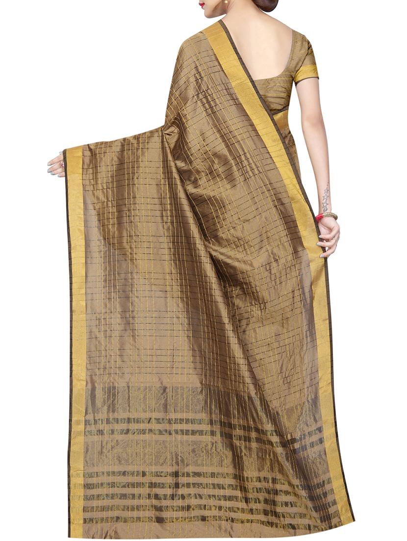 checkered maheshwari saree with blouse - 15834715 - Zoom Image - 2