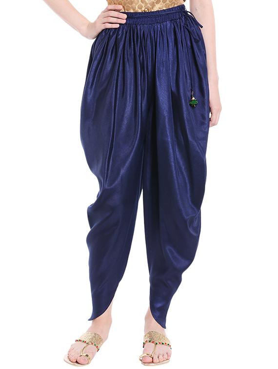 solid patiyala salwar with drawstring - 15835216 - Zoom Image - 1