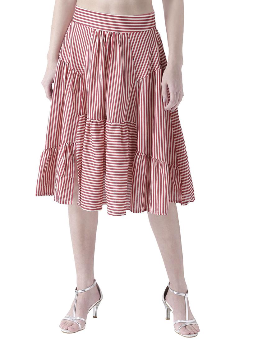 striped flared skirt - 15835232 - Zoom Image - 1