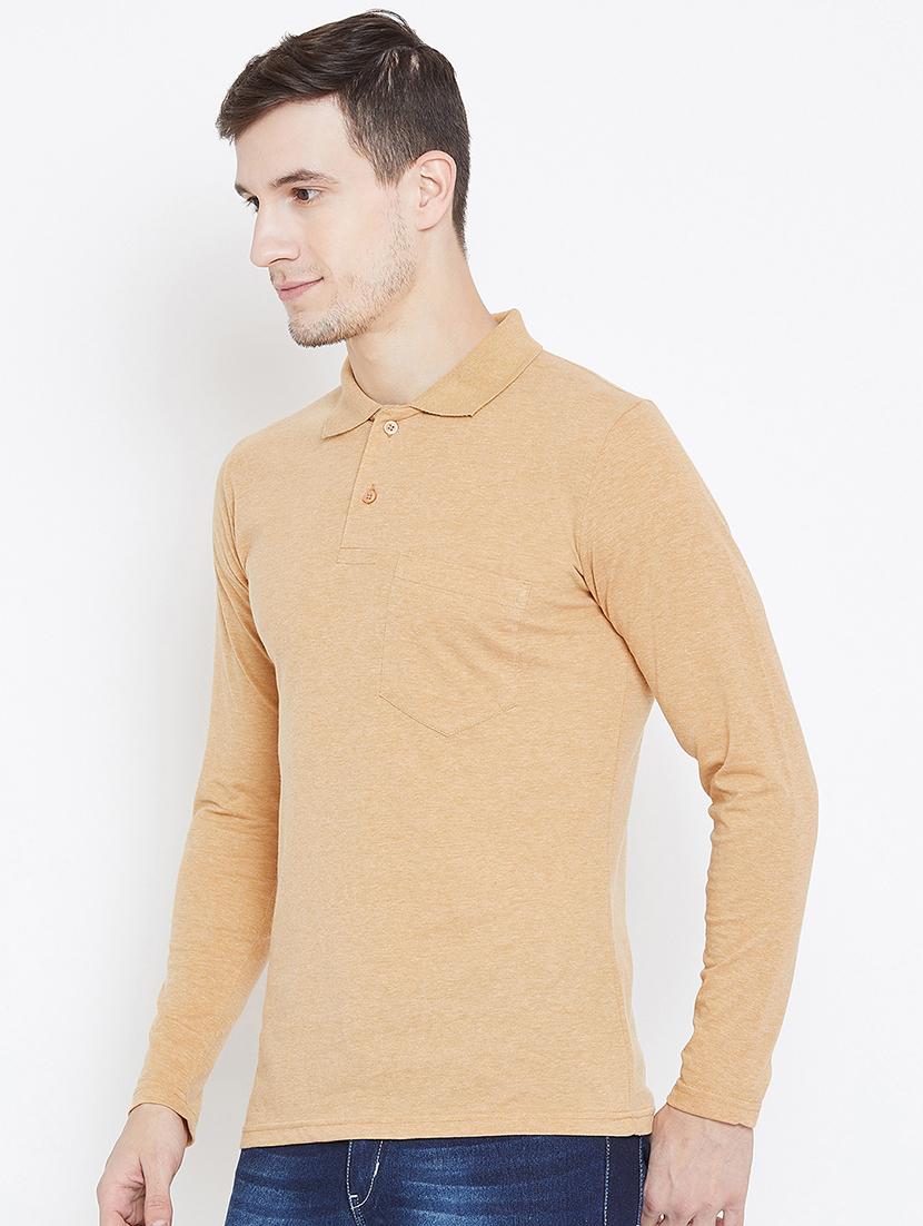 solid brown pocket t-shirt - 15836115 - Zoom Image - 2