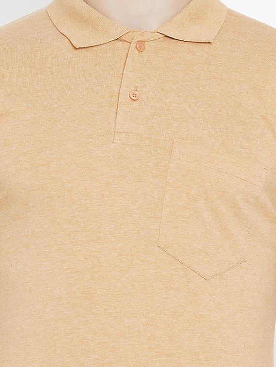 solid brown pocket t-shirt - 15836115 - Zoom Image - 5