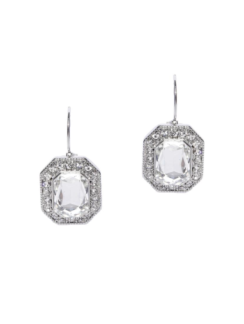 silver plated drop earring - 15839075 - Zoom Image - 1