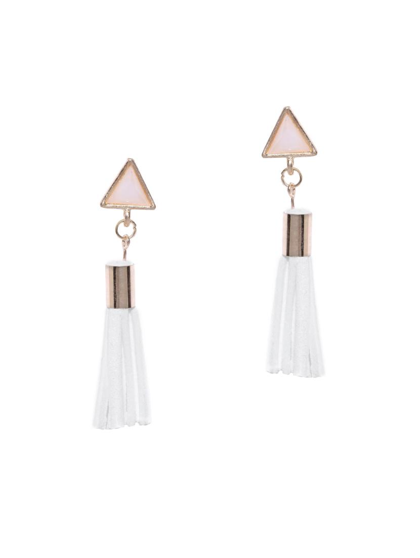 white gold plated drop earring - 15839106 - Zoom Image - 1