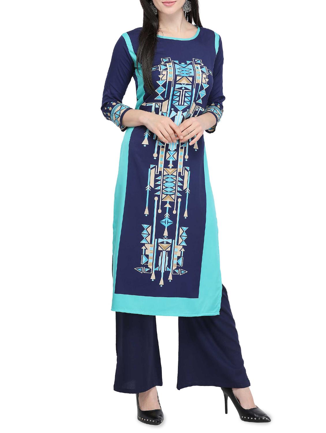 Printed straight kurta - 15839355 - Zoom Image - 1