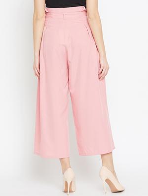 paper bag waist pleated palazzo - 15839384 - Standard Image - 3