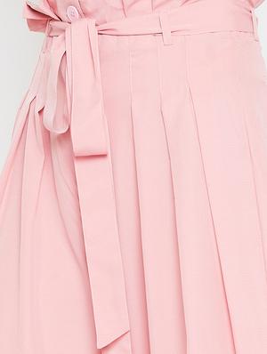paper bag waist pleated palazzo - 15839384 - Standard Image - 5