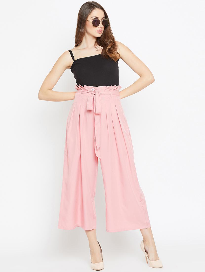 paper bag waist pleated palazzo - 15839384 - Zoom Image - 4