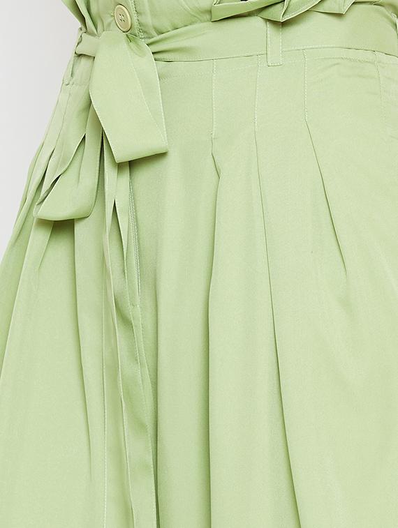 paper bag waist pleated palazzo - 15839386 - Zoom Image - 5