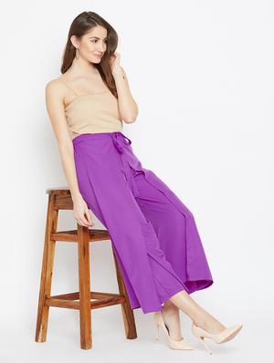 tie front layered palazzo - 15839395 - Standard Image - 4