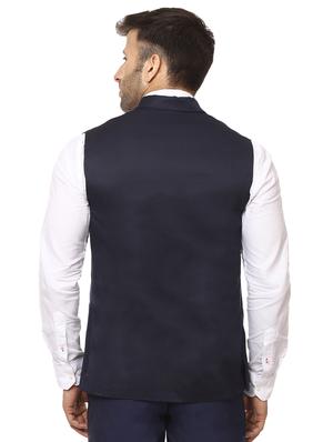blue cotton waist coat - 15840508 - Standard Image - 3